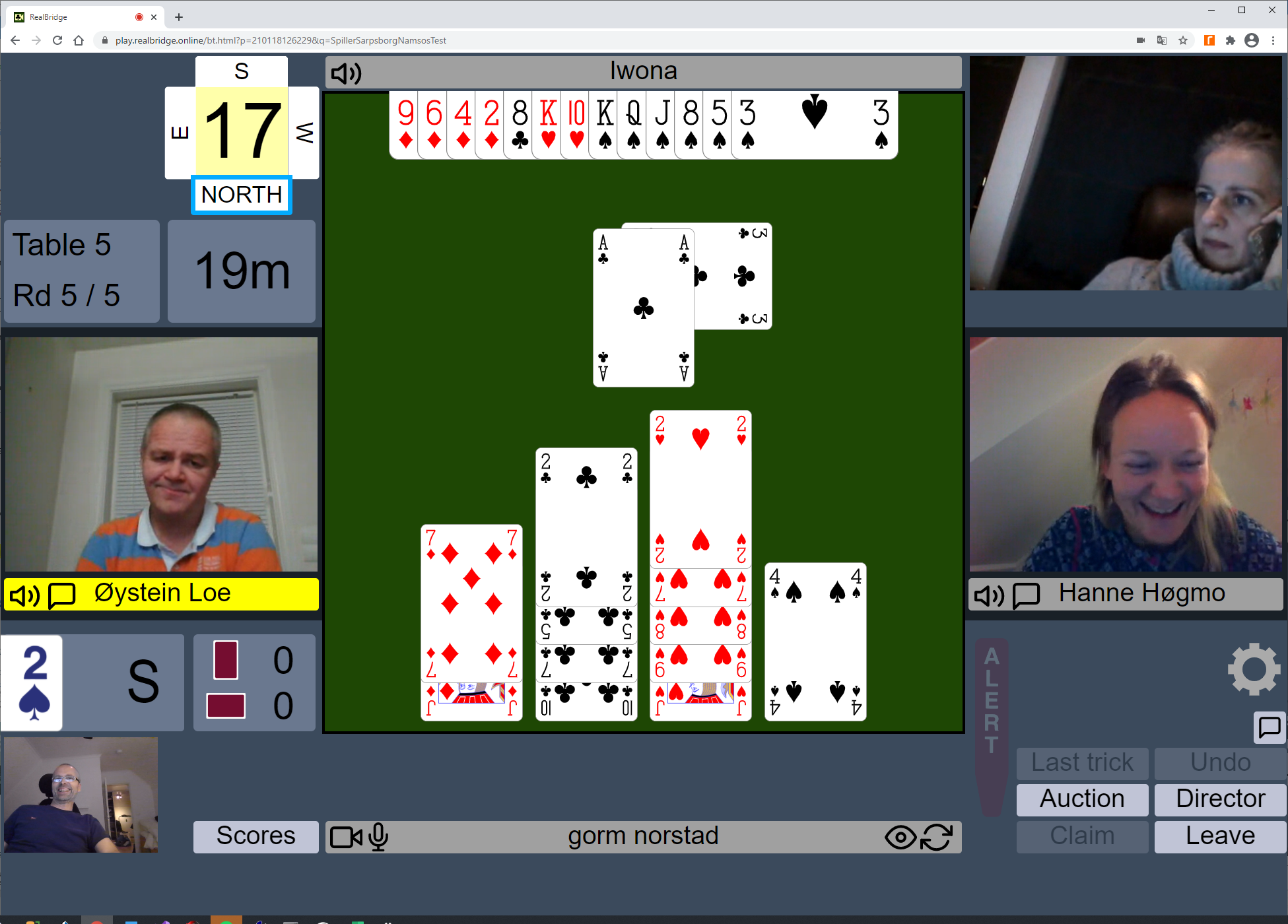 Klubbkveld med bilde og lyd på RealBridge